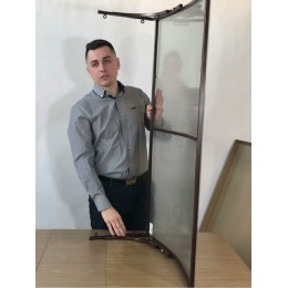 Козырёк над дверью Петрасвет S4002 Коричневый усиленный